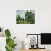 Pissarro - Wanderer op weg naar hout 1887 Poster (Thuiskantoor)