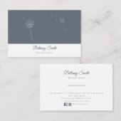 Pissenlit des cartes de visite | (charbon de bois) (Devant / Derrière)