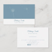 Pissenlit des cartes de visite | (Teal) (Devant / Derrière)