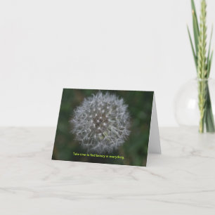 Pissenlit pensant à vous carte de note