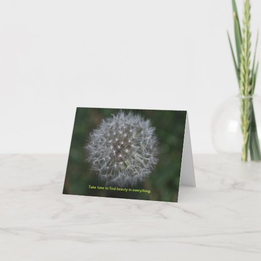 Pissenlit pensant à vous carte de note (Devant)