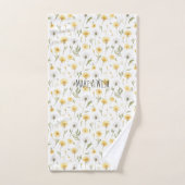Pissenlits Fleurs Blanches Jaunes (Serviette à main)