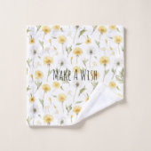 Pissenlits Fleurs Blanches Jaunes (Gant de toilette)