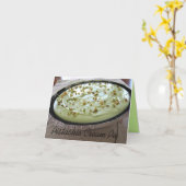 Pistache Cream Pie Recept op een Note Kaart (Gele Bloem)