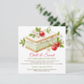 Pistache Ice Cream Sandwich Day Waterverf Save The Date (Staand voorkant)