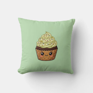 Pistache Ijsglazuur Cupcake Kawaii Kussen Kussenho