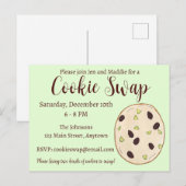 Pistache-korte-biscuit Kerstkoekruil Uitnodiging Briefkaart (Voorkant / Achterkant)