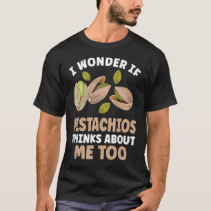 Pistache liefhebber Ik vraag me af of pistachenote T-shirt