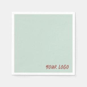Pistache Mint Salie Groen Minimalistisch Zakelijk Servet