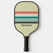  pistache over striping met naam pickleball paddle (Achterkant)
