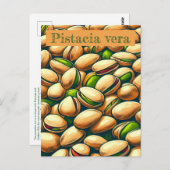 Pistache pop kunst briefkaart (Voorkant / Achterkant)