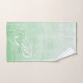 Pistache rustiek Abstract monogram Bad Handdoek (Handdoek)