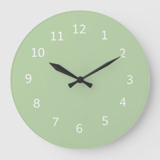 Pistachegroene kleur Licht Pastel Minimalistisch  Grote Klok
