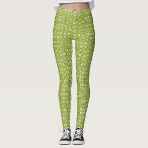Pistachenoot naadloos patroon leggings