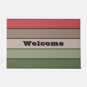 Pistachenoot Shell Groen Rood Bruin Strepen Deurmat (Voorkant)