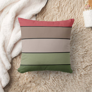 Pistachenoot Shell Groen Rood Bruin Strepen Kussen