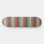 Pistachenoot Shell Groen Rood Bruin Strepen Skateboard (Horizontaal)