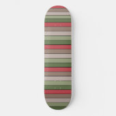 Pistachenoot Shell Groen Rood Bruin Strepen Skateboard (Voorkant)