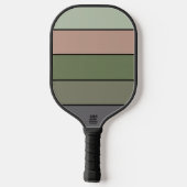 Pistachenoot Shell Groene Perzik Paarse Strepen Pickleball Paddle (Achterkant)