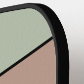 Pistachenoot Shell Groene Perzik Paarse Strepen Pickleball Paddle (Links Detail)