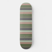 Pistachenoot Shell Groene Perzik Paarse Strepen Skateboard (Voorkant)