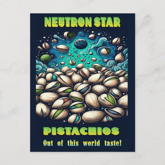 Pistachenoten uit een andere wereld briefkaart (Voorkant)