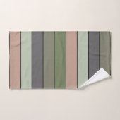 Pistachio Coquille verte Pêche pourpre rayures (Serviette à main)
