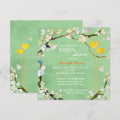 Pistachio Green Floral Vrijgezellenfeest Kaart (Voorkant / Achterkant)