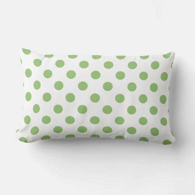 Pistachio Green Polka Dots Circles Kussen (Voorkant)