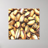 Pistachio Nuts Black Outline Art Canvas Afdruk (Voorkant)