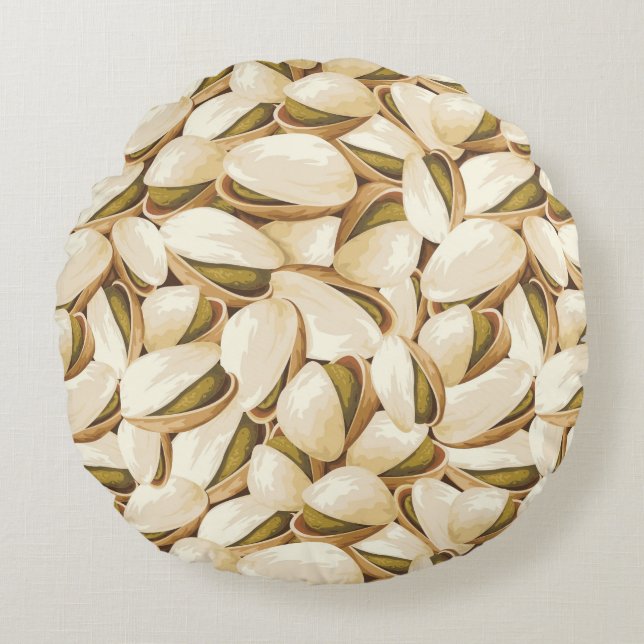 Pistachios Rond Kussen (Voorkant)