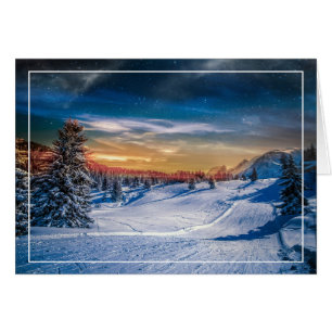 Piste de ski du matin de Noël