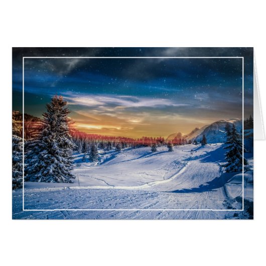 Piste de ski du matin de Noël (Devant Horizontal)