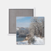 Piste d'hiver Magnet de Noël (Recto/Verso)