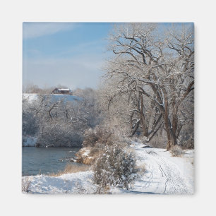 Piste d'hiver Magnet de Noël
