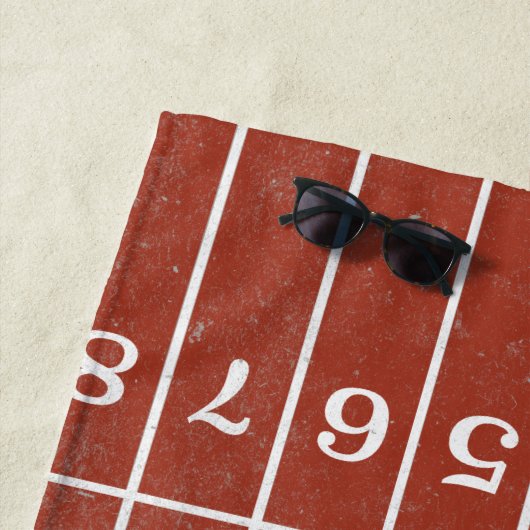 Piste Rouge Serviette de plage Style Perdu (En situation)