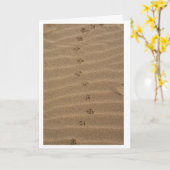 Pistes d'oiseaux sur la carte d'anniversaire de la (Fleur jaune)