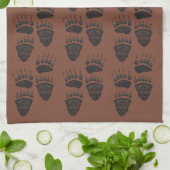 Pistes d'ours Brown - Serviettes de cuisine (Plié)