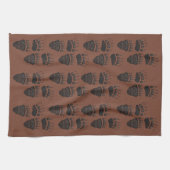 Pistes d'ours Brown - Serviettes de cuisine (Horizontal)