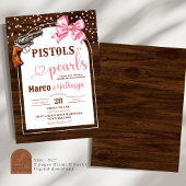 Pistol ou perles Genre Revela Invitation