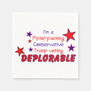 Pistol Packin Conservative Trump Stemmen Servet