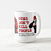 Pistolen doden mensen geen grappige mok (Voorkant rechts)