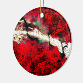 Pistolen en rozen keramisch ornament (Links)