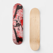 Pistolen in de schedel skateboard (Voorkant)