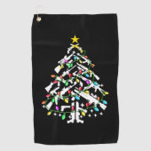 Pistolen kerstboom Ornament Golfhanddoek (Voorkant)