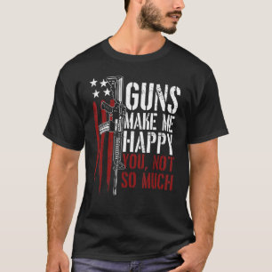 Pistolen maken me blij American Flag Pistool Owner T-shirt