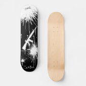 pistolen met scheurzwart skateboard (Voorkant)