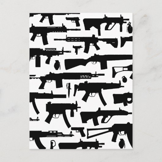 Pistolen patroon briefkaart (Voorkant)