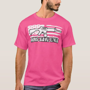 Pistolen redden levens 2e amendement rechten Pisto T-shirt