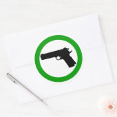 Pistolen Toegestane Zone sticker (Envelop)